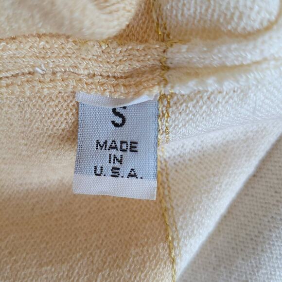 St. John Collection Nautical Sweater Gold Striped Vintage Rope Small - Picture 12 of 13